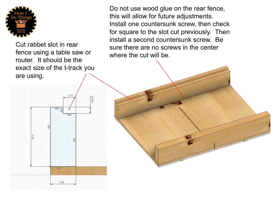 DIY Table Saw Cross Cut Sled Plans – Fits DeWalt DWE7491 and Most Table Saws