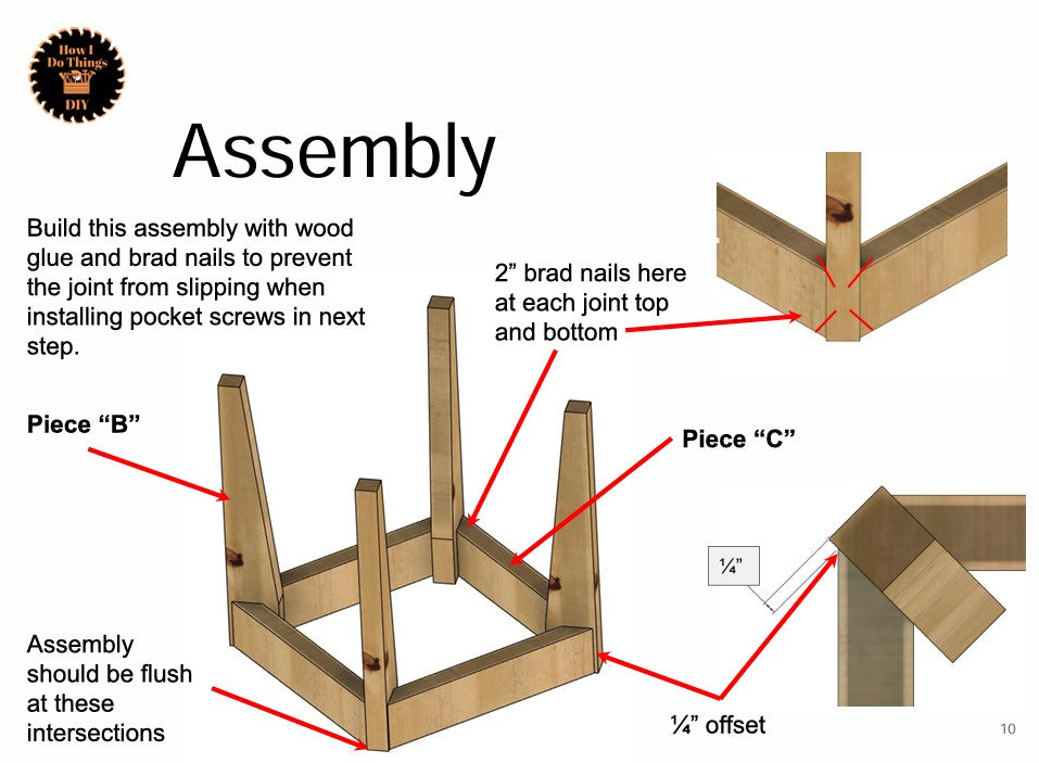 Simple End Table Woodworking Plans | 2x4 DIY Table (21x21x22)