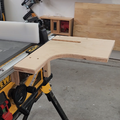 Folding Infeed Table Plans (DeWalt DWE7491 Table Saw)