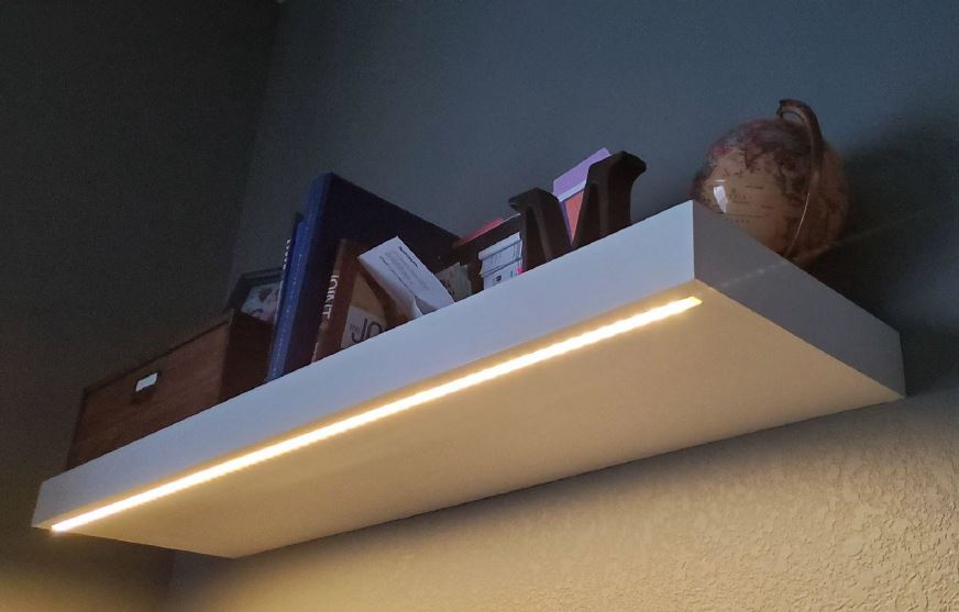 5" LED Floating Shelf Plans | DIY Hidden Lighting Shelf with Modern De ...