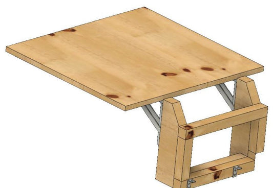 Folding Outfeed Table Plans (DeWalt DWE7491 Table Saw)